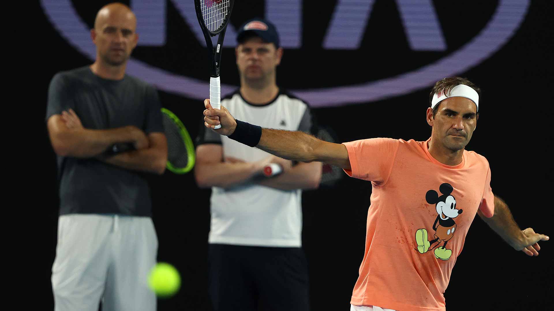 Ivan Ljubicic, Severin Luthi and Roger Federer