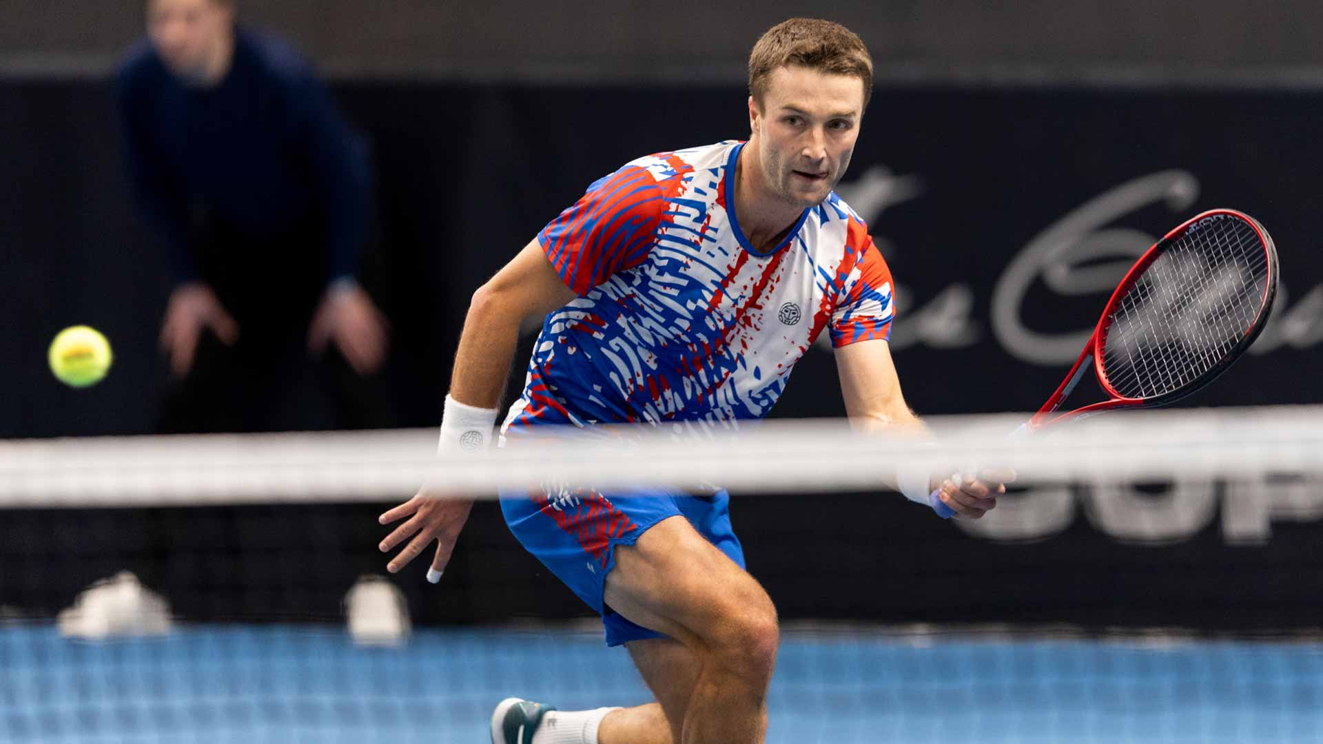 Liam Broady at the 2023 Vilnius Challenger.