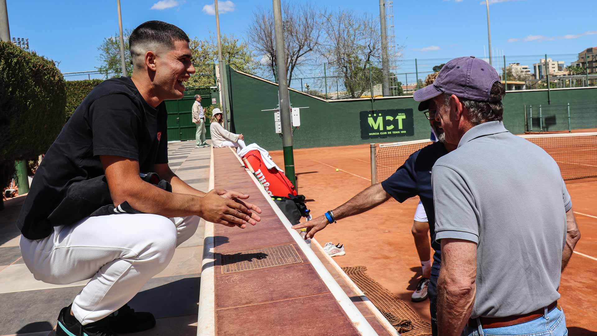 Carlos Alcaraz at the Real Murcia Club De Tenis-1919 on Wednesday.