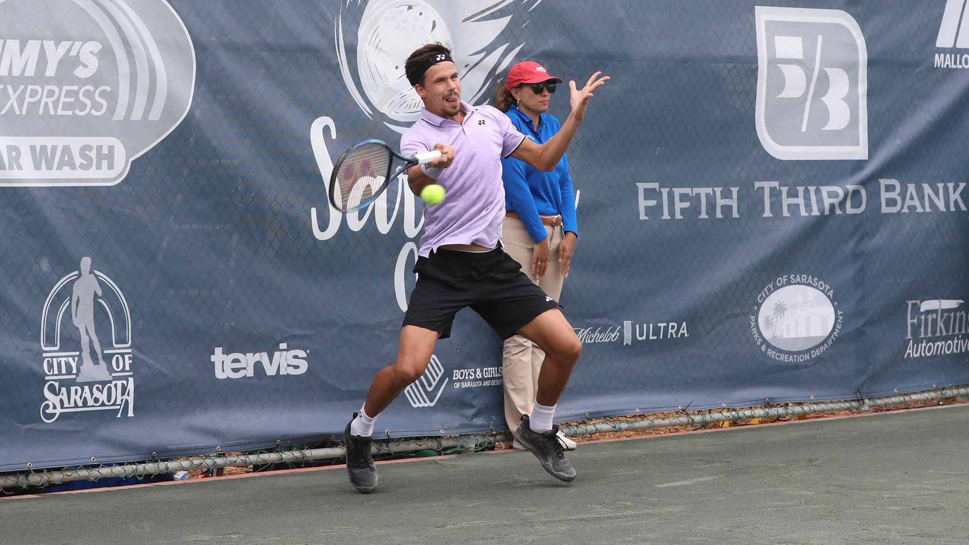 Daniel Altmaier in action at the Sarasota Challenger.