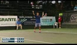Yoshihito Nishioka hits perhaps the shot of the year on the ATP Challenger Tour, going behind the back to get the best of Jared Donaldson in Aptos.