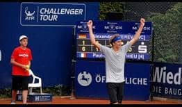 Alexander Zverev was one of two 17-year-old champions on the ATP Challenger Tour in 2014, triumphing in Braunschweig.