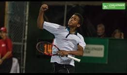 Felix Auger Aliassime, 14, captured headlines in reaching the quarter-finals of the Granby Challenger.