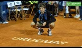 Guido Pella claims his fourth title of 2015 in Montevideo, Uruguay.