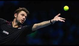 Stan Wawrinka fell in straight sets to Rafael Nadal in his opening round-robin match