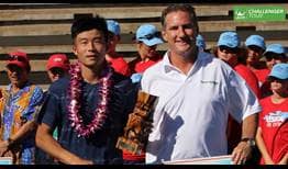 Di Wu reclamó su primer título ATP Challenger Tour, deteniendo al máximo favorito Kyle Edmund en Maui.
