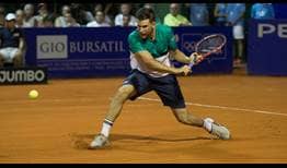 Dominic Thiem won his first match in the Argentine capital on Tuesday.