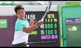 Korean teenager Yunseong Chung is starting to make inroads on the ATP Challenger Tour.
