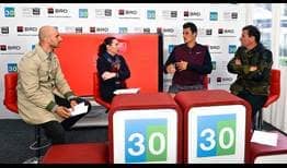 Bernard Tomic participó en una entrevista en directo junto a Andrei Pavel para el esponsor titular del torneo.