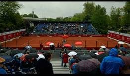 Rain washes out Sunday's finals in Bucharest.