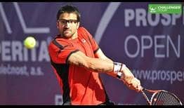 Janko Tipsarevic made a winning start to his comeback at the ATP Challenger Tour event in Ostrava. 