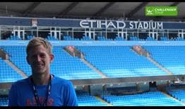 Bryan Klein enjoys his visit to Etihad Stadium to Manchester.