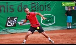 Steve Darcis competes at the ATP Challenger Tour event in Blois. 