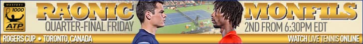 Raonic vs. Monfils Rogers Cup Quarter-FInal