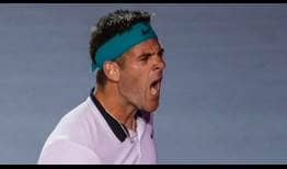 Del Potro dejó apenas dos games para avanzar a semifinales y no perdió puntos con su primer saque en todo el encuentro.