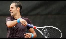 Santiago Giraldo está jugando su primer torneo ATP luego de 21 meses, en Kitzbühel, Austria, en agosto de 2017.