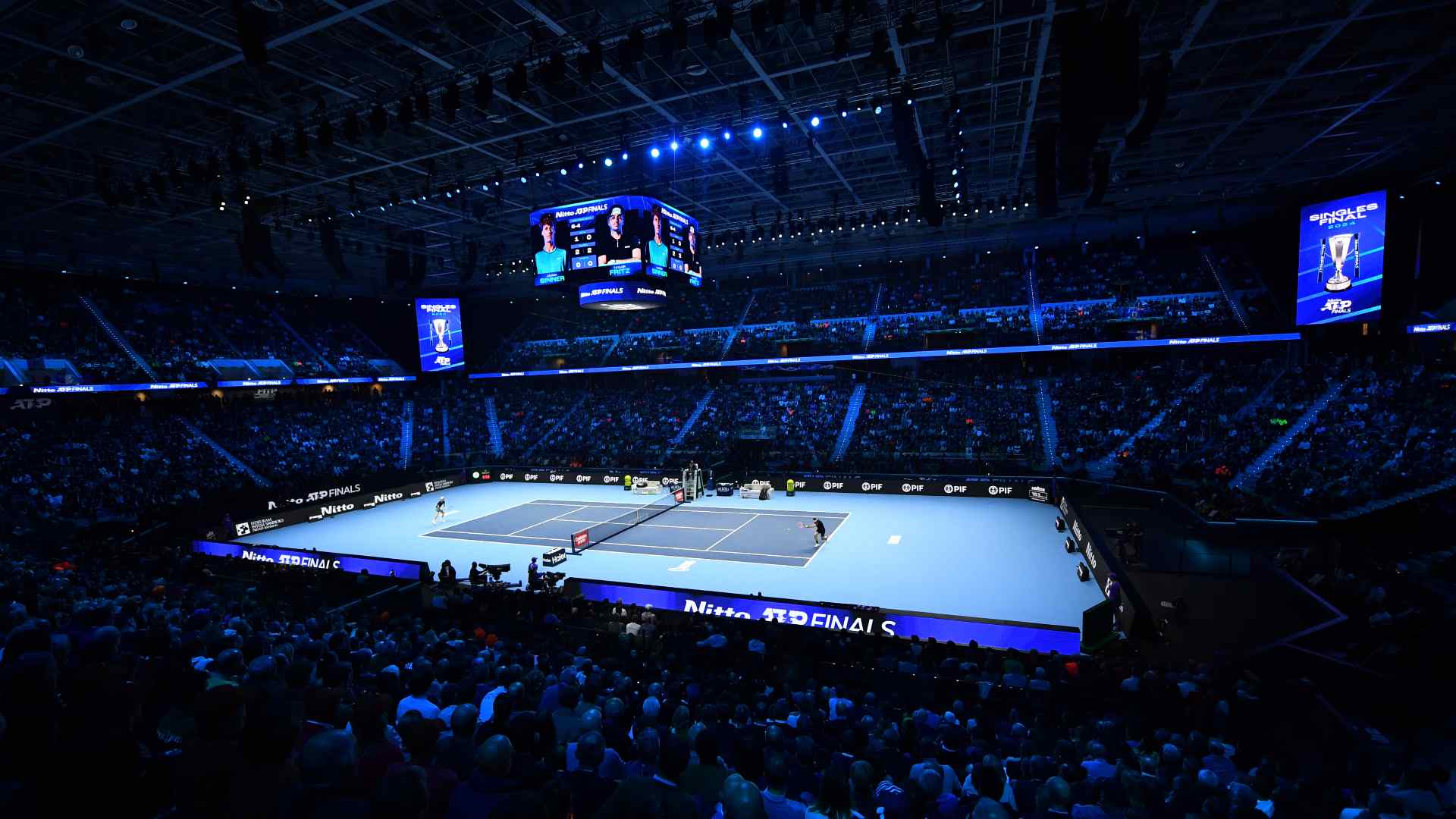 Jannik Sinner (campeón) y Taylor Fritz disputaron la final de las Nitto ATP Finals 2024.