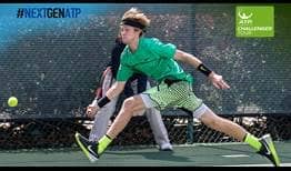 Andrey Rublev battles into the semi-finals at the Irving Challenger.