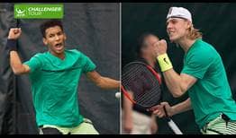 Canadian teens Felix Auger Aliassime and Denis Shapovalov are set to battle for a spot in their first Challenger final in Drummondville.