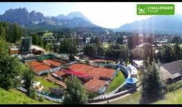 Breathtaking views abound at the ATP Challenger Tour event in Cortina, Italy.
