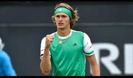 Alexander Zverev celebra su pase a semifinales del Ricoh Open.