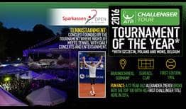 The Sparkassen Open in Braunschweig is celebrating a third straight ATP Challenger Tournament of the Year award.