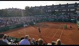 Centre Court at The Hague Open welcomes a packed mid-week night session.