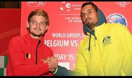 David Goffin leads Belgium against Nick Kyrgios and Australia in a Davis Cup semi-final this weekend.