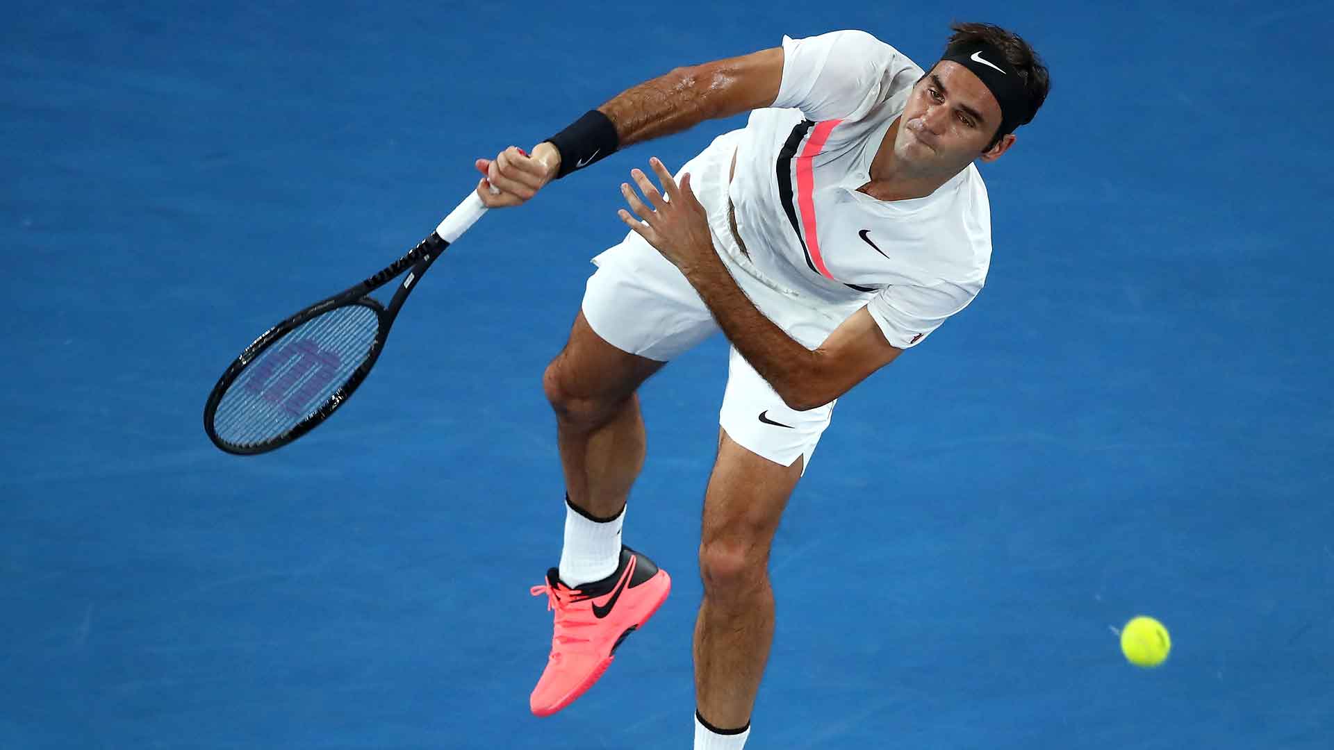 Roger Federer hit 24 winners, including nine aces, in the injury curtailed semi-final against Hyeon Chung on Friday night at the Australian Open.