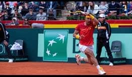 Rafael Nadal sumó este viernes en Valencia su 23ª victoria individual en Copa Davis.
