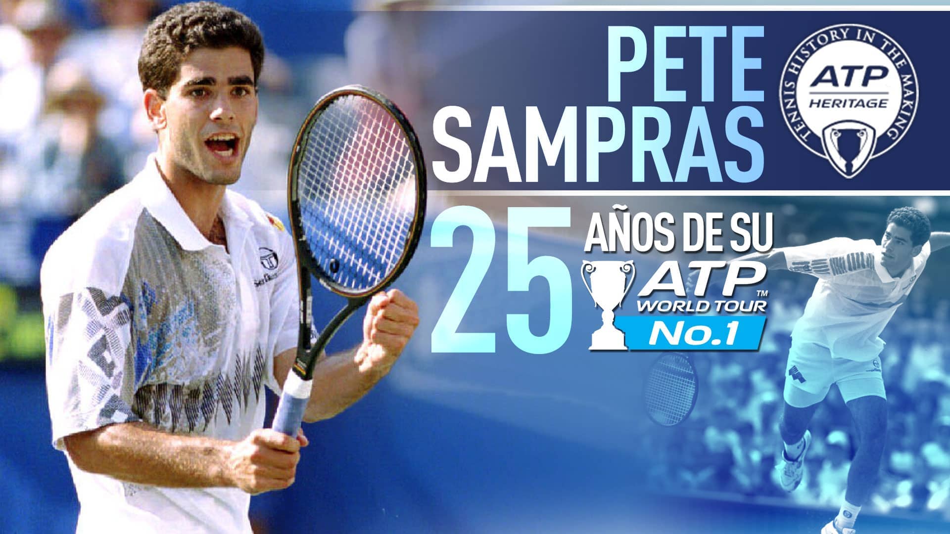 Pete Sampras debutó en el No. 1 el 12 de abril de 1993, la primera de sus 268 semanas en el trono del ATP World Tour.