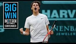 #NextGenATP American Taylor Fritz advances to his first ATP World Tour semi-final on clay Friday by beating third seed Jack Sock in Houston.