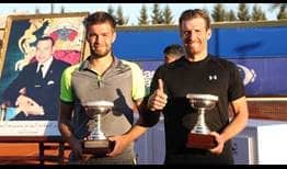 Nikola Mektic and Alexander Peya win their first team title at the Grand Prix Hassan II on Saturday.