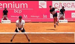 Great Britain's Kyle Edmund and Cameron Norrie win their first ATP World Tour doubles trophy at the Millennium Estoril Open.
