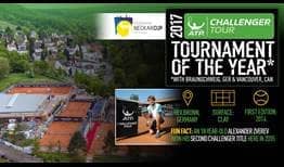 The Heilbronner Neckarcup in Heilbronn, Germany, claims top honours in the 2017 Challenger Tournaments of the Year, along with Braunschweig and Vancouver.