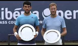 Franko Skugor and Dominic Inglot clinch their second team title, defeating Raven Klaasen and Michael Venus at the Libema Open on Saturday.