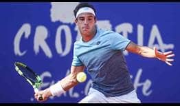 Marco Cecchinato recovers from a set down to beat Jiri Vesely at the Plava Laguna Croatia Open Umag on Wednesday.