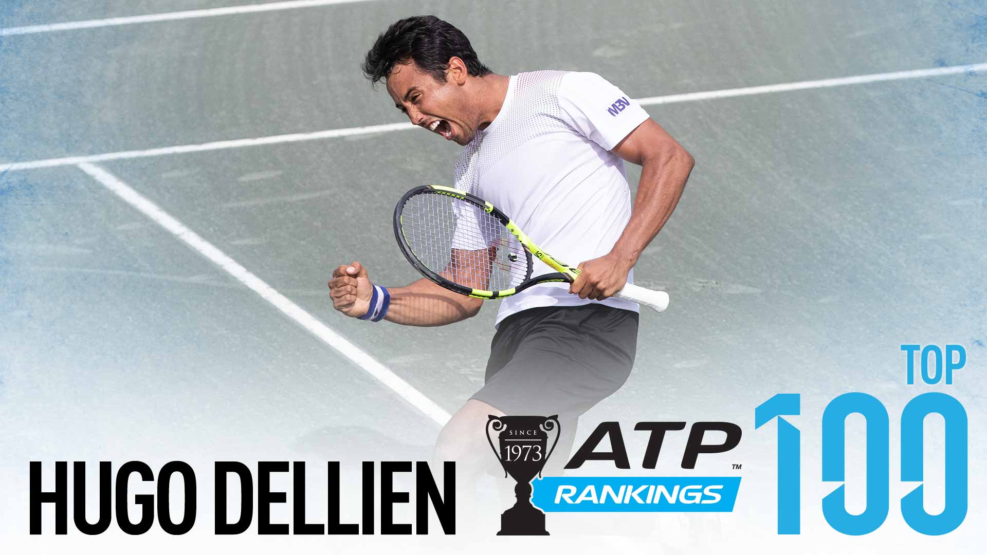 Hugo Dellien alcanzó su mejor puesto histórico en el ranking ATP Hugo Dellien alcanzó su mejor puesto histórico en el ranking ATP