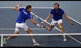 Frenchmen Julien Benneteau and Nicolas Mahut defeat Spain's Marcel Granollers and Feliciano Lopez to reach the 2018 Davis Cup final.
