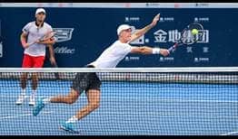 Ben McLachlan, left, and Joe Salisbury reach the Shenzhen Open doubles final on Friday.