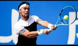 Fabio Fognini defeats Taylor Fritz in three sets at the Chengdu Open on Saturday.