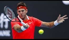 El principal favorito Juan Martín del Potro se presentó en semifinales del China Open este viernes tras ganar a Filip Krajinovic.
