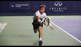 David Ferrer competes in the final ATP Challenger Tour event of his career, in Monterrey, Mexico.