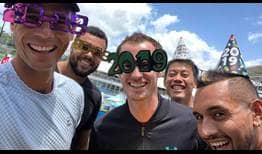 Rafael Nadal, Jo-Wilfried Tsonga, Andy Murray, Kei Nishikori y Nick Kyrgios se divierten en Brisbane en el inicio del ATP Tour 2019.
