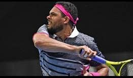 Jo-Wilfried Tsonga beats Thanasi Kokkinakis to set a second-round meeting against top seed Rafael Nadal at the Brisbane International.