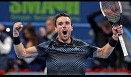 Roberto Bautista Agut venció en fila a Stan Wawrinka, Novak Djokovic y Tomas Berdych en la final para ser el campeón en Doha.