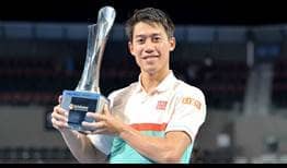 Kei Nishikori improves to 12-14 in tour-level finals after beating Daniil Medvedev to win the Brisbane International on Sunday.