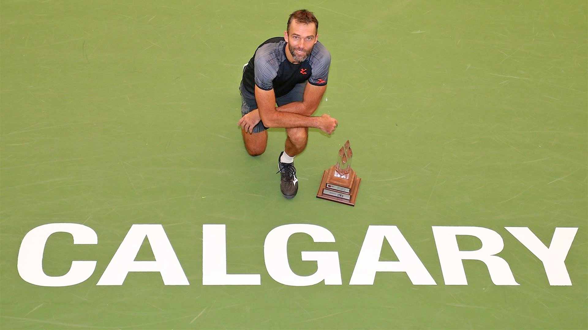 Ivo Karlovic wins a Challenger in Calgary in 2018