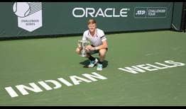 Kyle Edmund is the champion at the ATP Challenger Tour event in Indian Wells.