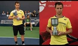 RIcardas Berankis lifts his 11th ATP Challenger Tour trophy, prevailing in Drummondville, Canada.
